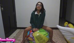 Duo beach ball deflation turns solo