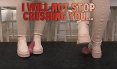 I Will Not Stop Crushing You Until I Hear the Safe Word! White Combat Socks Boots (Close Version) - TamyStarly - Cock Balls Crush Trample, Shoejob, CBT, Bootjob, Stomping