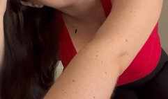 Cuck smells feet after long flight