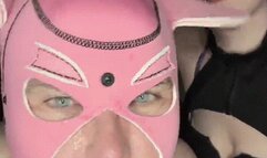 Piggy Slave gets spat on by Princess Diss and sucks on her toes