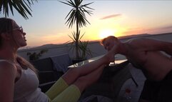 GABRIELLA - What a beautiful sunset! - Foot worship, toe sucking, face as a footstool