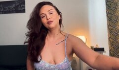 Slim cigarettes nose exhales & body tease