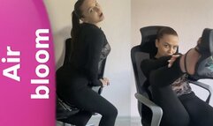 Teasing balloons with my teeth and tongue