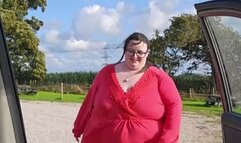 SSBBW cheeky little walk after icecream sundae challenge