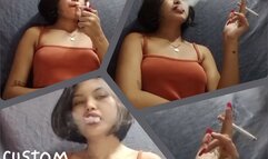 Alice popping her fingers while smoking Cork cigarette - Custom - Audible -