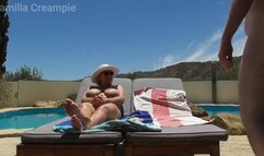 Public Fucking and Squirting by the Pool