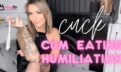 cuck cum eating humiliation