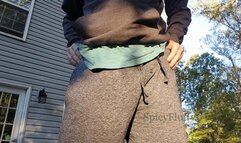 Warming up my pampers on a cool morning