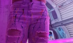 TAN BEDDING AFTER WORKOUT