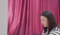 Smoking Marly- She Smokes In a MINISKIRT