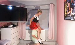 German Girl Oktoberfest Shoulder Riding Danielle