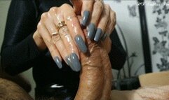 Handjobs with long grey nails