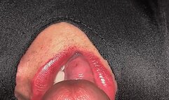 POV Lip Fetish And Mask Fetish Blow Jobs