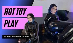 Latex Girl hot Fetish Dildo Fun