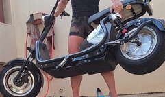 Motorcycle Lifting With High Heels