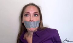 secretary tied and gagged in tape