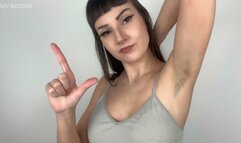 Sniff my hairy armpits, loser - humiliation JOI, cum countdown