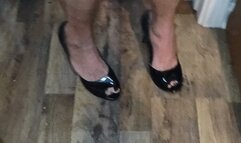 Tempest feeling sexy in her peeptoe heels