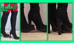 Nailah Overknee Heel Cock Crush with ruiend cum