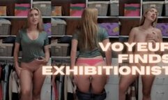 Voyeur Gets a show from an Exhibitionist