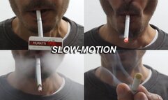 Smoking Muratti red 100s closeup IYF 091024 SLOW