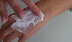 CREAM OF SPERM ON my HANDS b