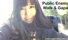 Public Enema Walk, Gape, & Lick Pee