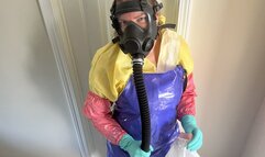 HAZMAT HOUSEWIFE CLEANS VACUUM