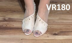 VR180, VR 180 - Goddess Miranda's Sexy Shoes and Feet in Nylons