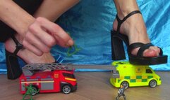 Toy Cars Squeezed Flat