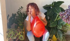 smoking with balloons