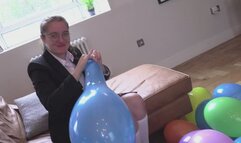 Tamsin's balloon popping fun