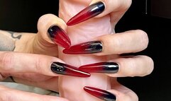 Long nails and handjob