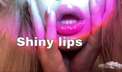 Drooling shiny lips