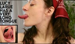 Lucy LaRue Has A Very Long Tongue