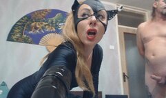 catwoman suck the crow cock, different angles