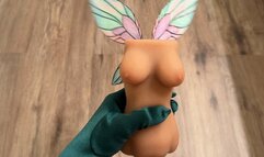 Futa Uses Flowery Cock on New Fairy Onahole Friend [futa on female, size difference, belly bulge, sex toys, mini girl, fairy fetish]