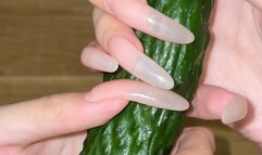 #47 - Jerking cucumber with shiny long nails