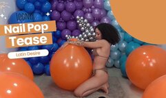 Beatriz vs Giant 24'' Balloons: A Sensational Nail Pop Looner Showdown!