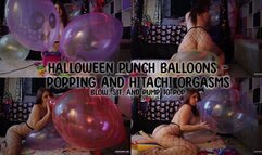 Halloween Punch Balloons - Popping and Hitachi Orgasms MOV
