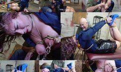 Arched up in a evil hogtie for nipple torment (MP4 SD 3500kbps)