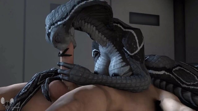 Snake Sucking Dick Toon - 3D Animated Snake Blowjob Porn Video