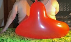 (CR-2) 16 Huge 60-100cm very thick Balloons crushed by are asses! 2 camera angles with slowmo!