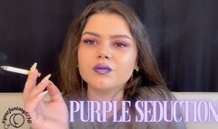 Purple Smoke Seduction: Close-Up Vaping & Smoking