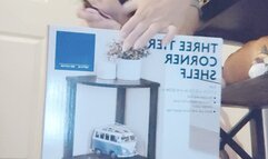 Tempest is putting shelves togther