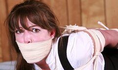 Gorgeous Lizz Andrews Heavily Bound Up, Massively Gagged, Squirming & Frustrated In: FOOTBOUND & FURIOUS!