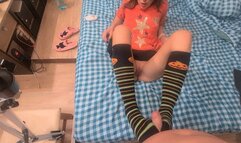 vilma footjob hellboy cock in pov