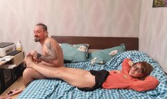 hellboy tickle my feet and finger my belly