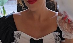 Sexy French Maid Smoking Marlboro Light 100