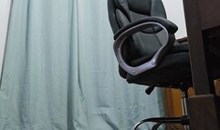 Milah Arches leg rub with her barefoot on black ballet flats